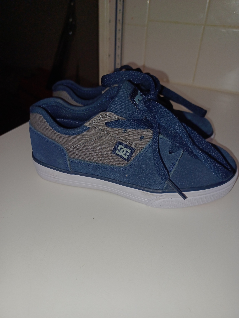 DC Kids' Navy and Gray Skate Shoes
